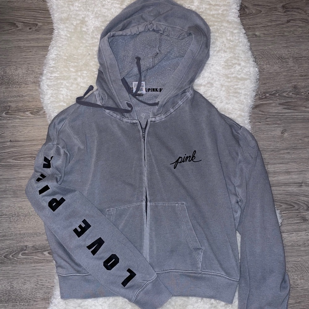 PINK Cropped Hoodie